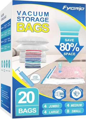 FYGRIP Vacuum Storage Bags, 20 Combo